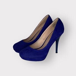Isenboye Suede High Heels Blue
